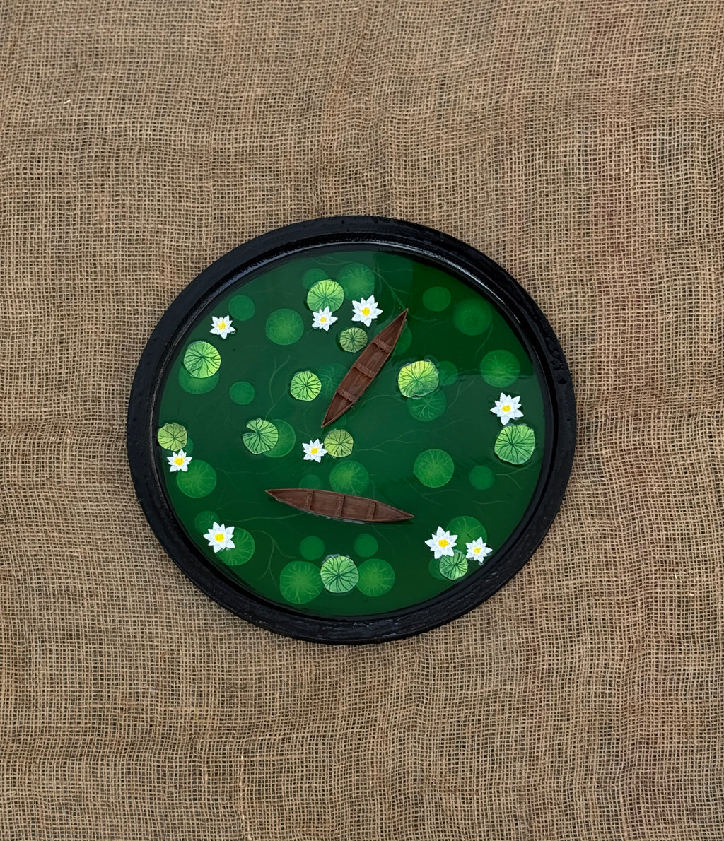 Plantaura Lotus Pond Resin Art Round