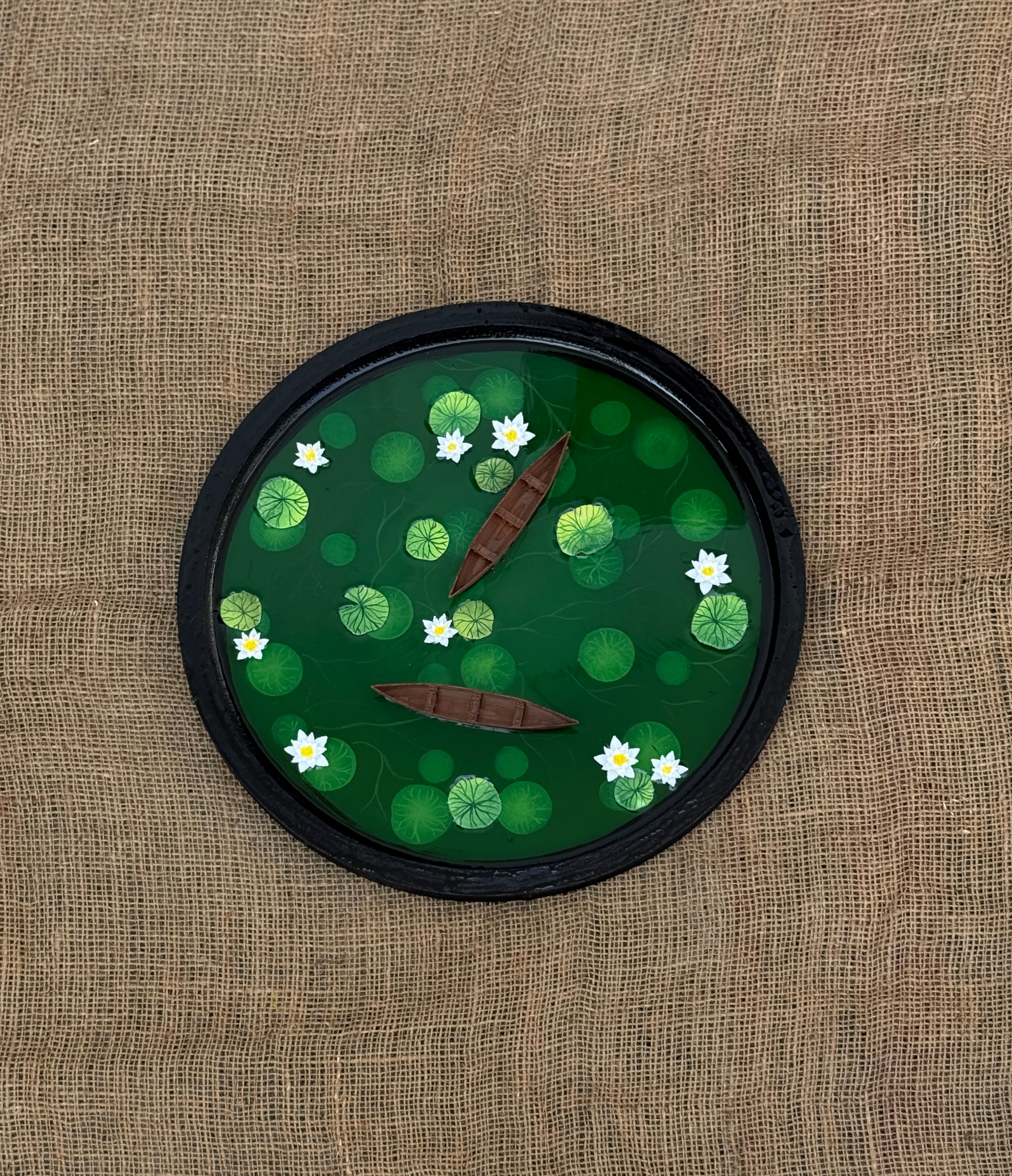 Plantaura Lotus Pond Resin Art Round