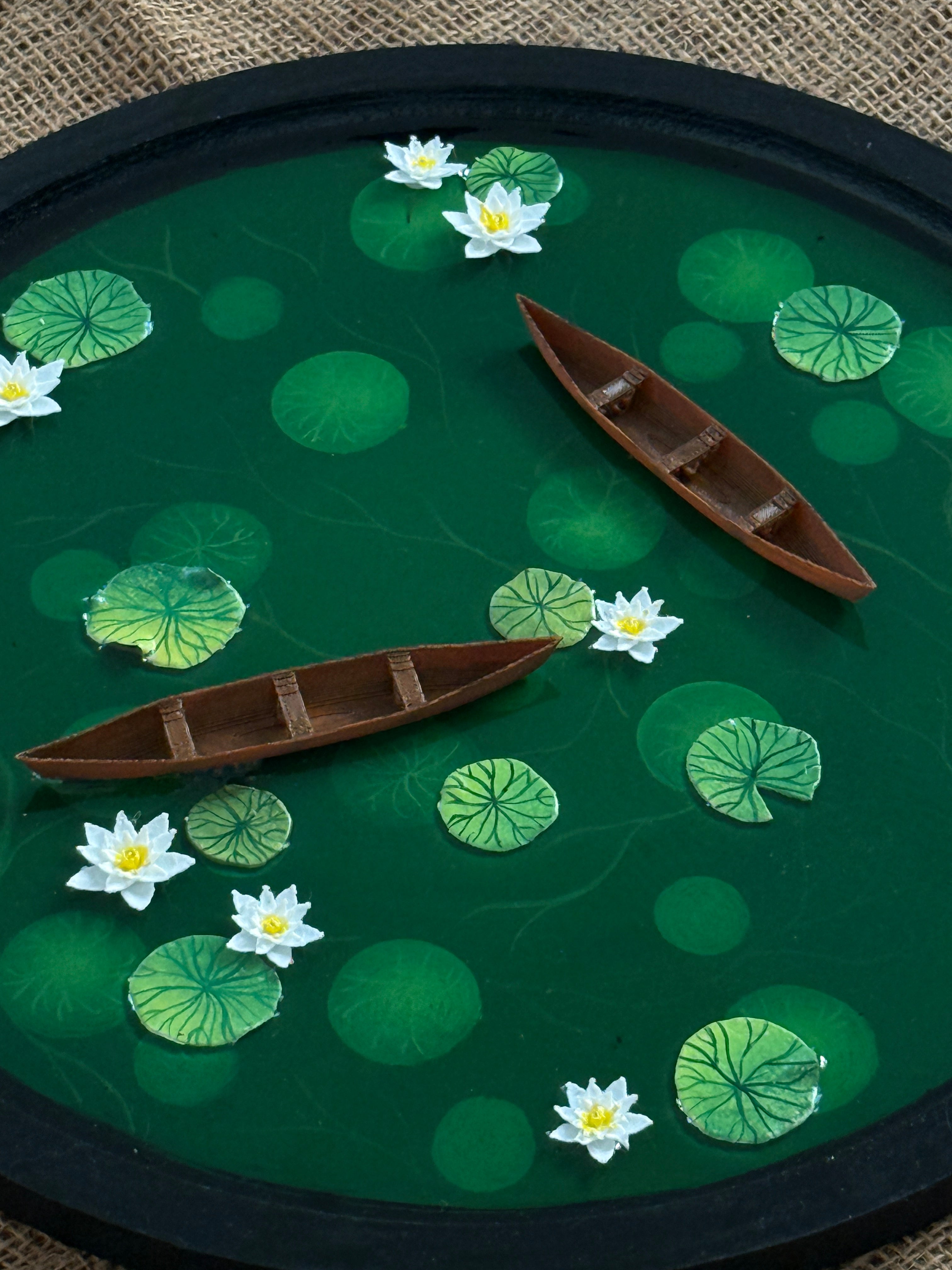 Plantaura Lotus Pond Resin Art Round