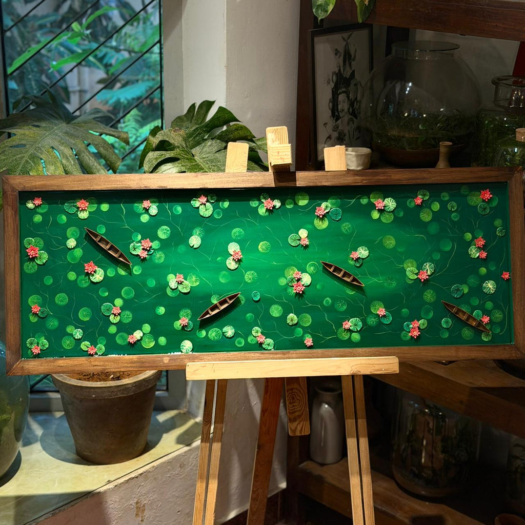 Plantaura Lotus Pond Resin Art - Square