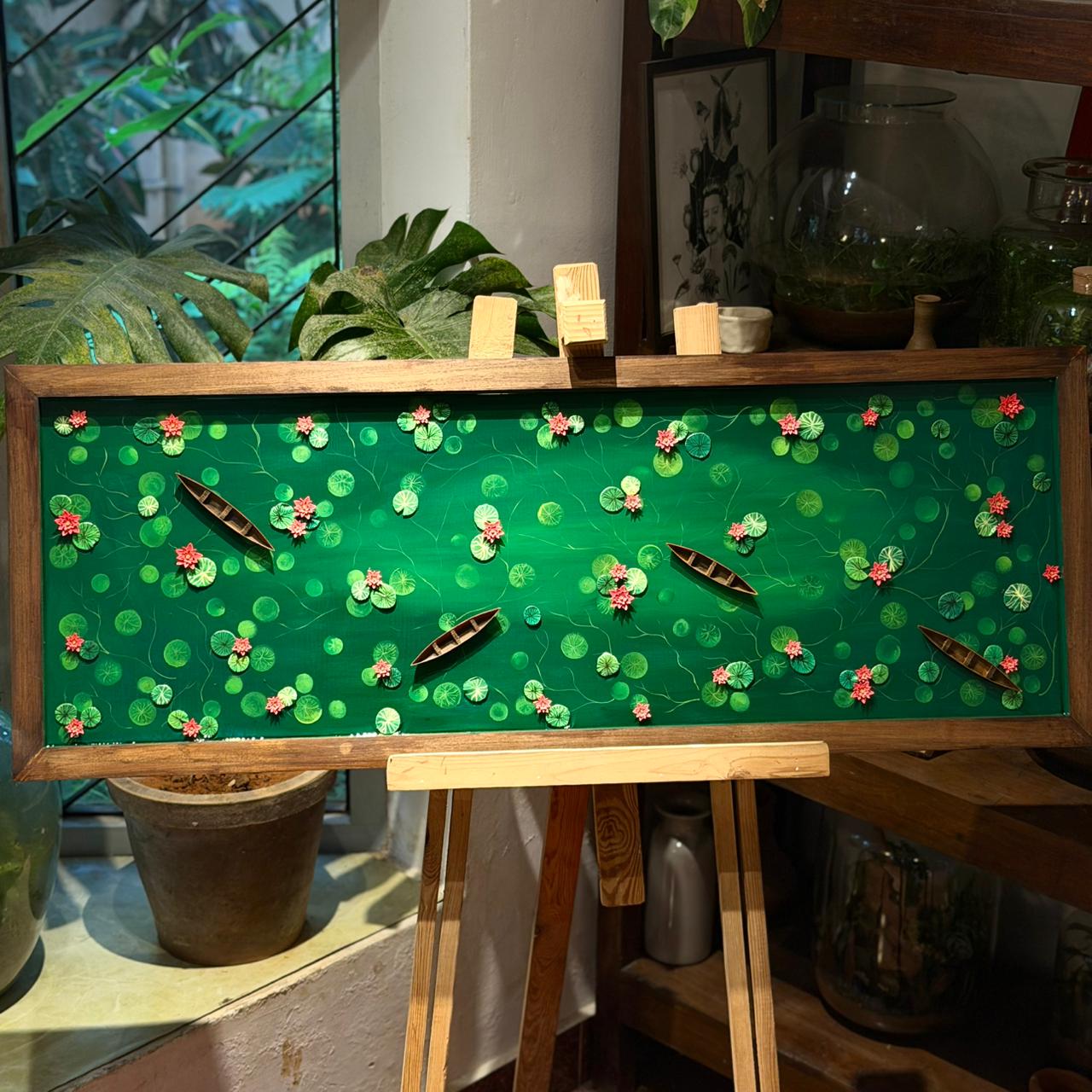 Plantaura Lotus Pond Resin Art - Square